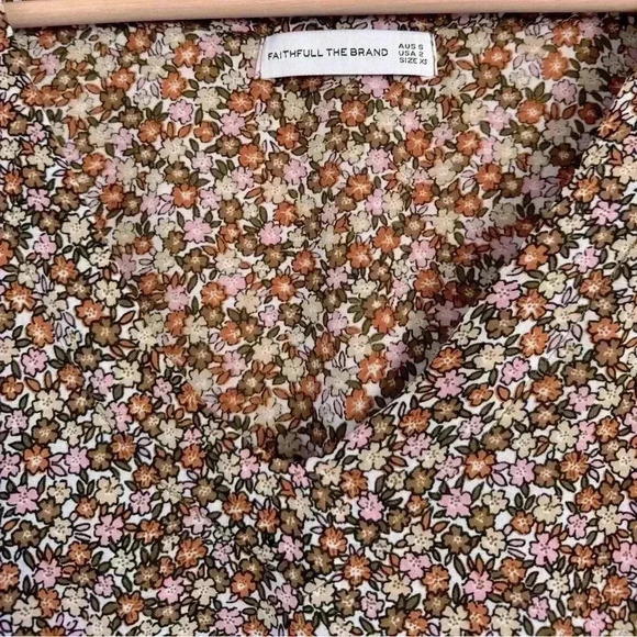 Faithful the Brand Madilda Mathiola print Peasant Dress Size 2 - Picture 5 of 9